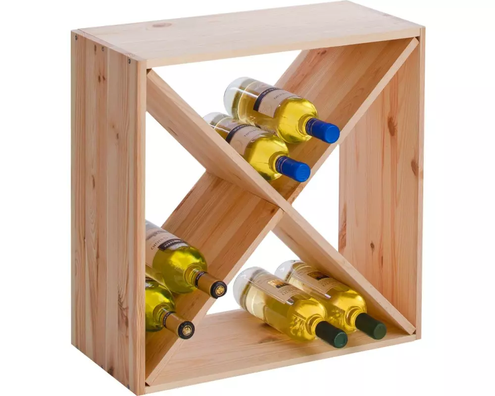 Zeller Present Weinregal 52 x 25 x 52 cm, Nadelholz