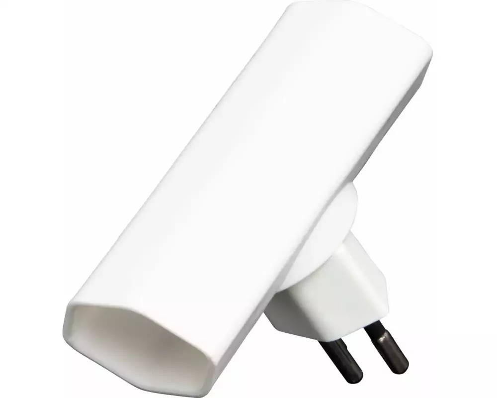 Brennenstuhl Flachstecker 2 x T13, 300° drehbar, flach, Weiss