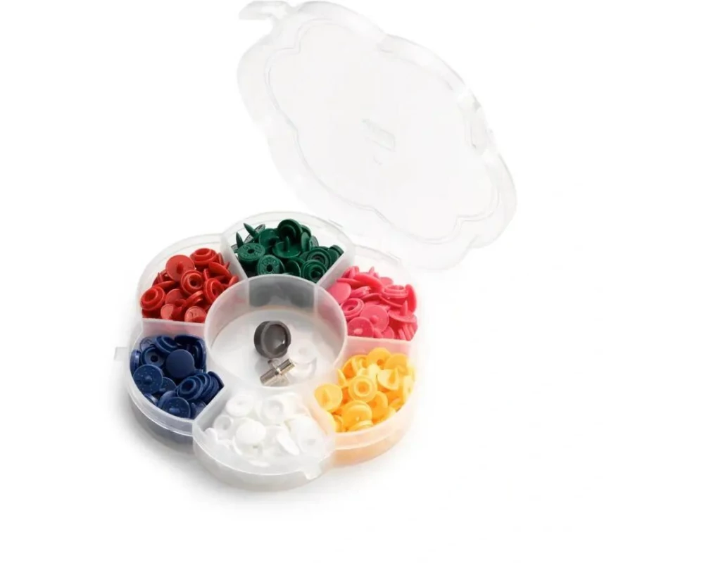Prym Druckknöpfe Color Snaps Mini inkl. Werkzeug Ø 9 mm, 72 Stück