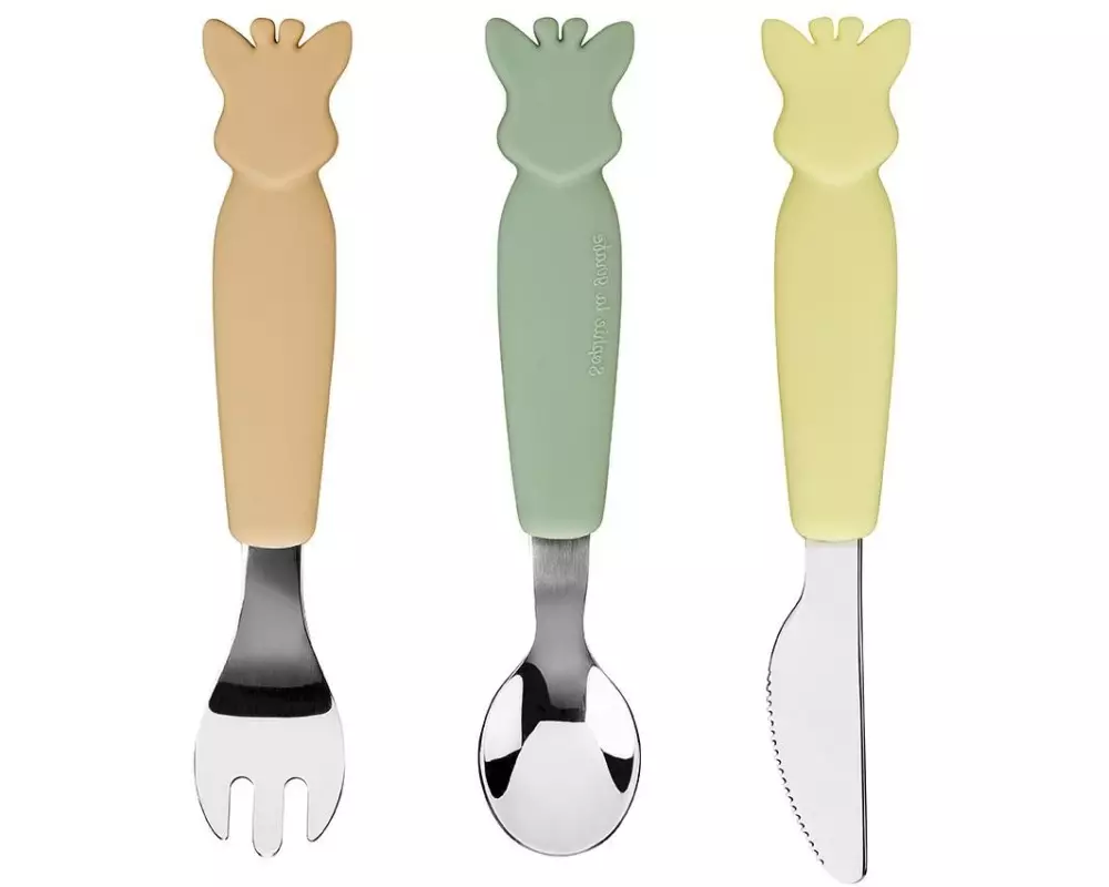 Sophie la girafe Kinderbesteckset 3-teilig