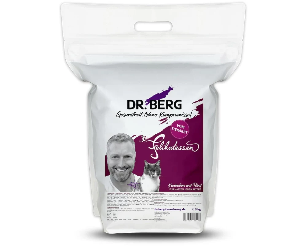 Dr. Berg Trockenfutter Felikatessen Kaninchen+Rind, 5 kg