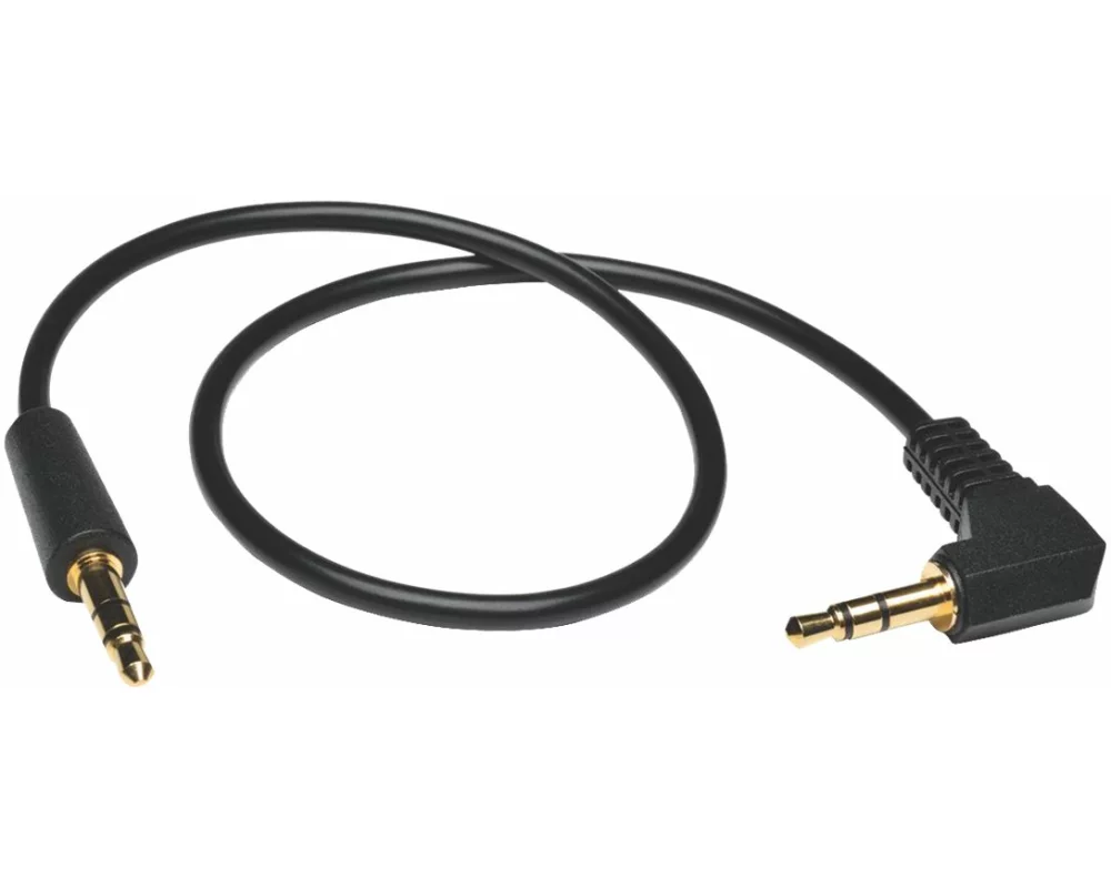 EATON TRIPPLITE 3.5mm Mini Stereo Audio Cable, with one Right-Angle plug, M/M, 6 ft. 1.83m