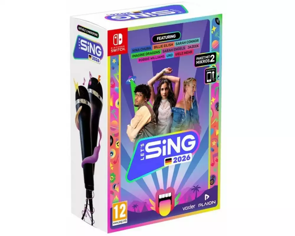GAME Let's Sing 2026 + 2 Mics für Switch German Version