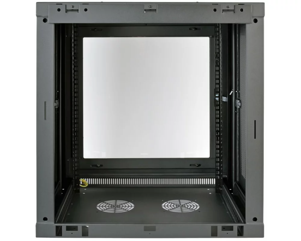 EATON TRIPPLITE SmartRack 12U, Low-Profile, Switch-Depth, Wall-Mount, Small Rack Enclosure, Clear Acrylic Window