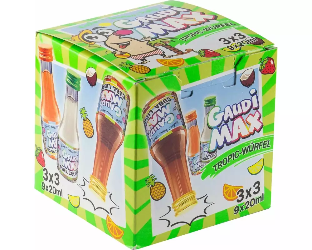 GaudiMax Likör Tropicwürfel 9 x 0.02 l