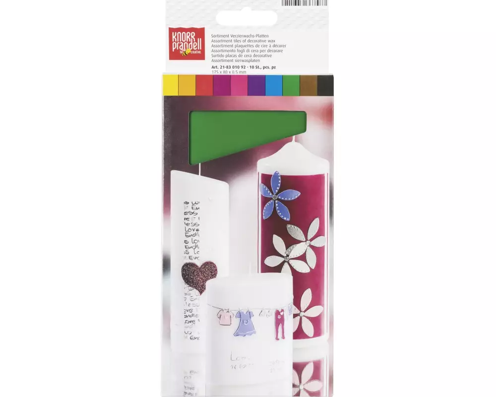 Knorr Prandell Verzierwachs Basic 3 175 x 80 x 0.5 mm Mehrfarbig