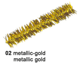 URSUS Pfeifenputzer 9mmx50cm 6530002 metallic-gold 10 Stück