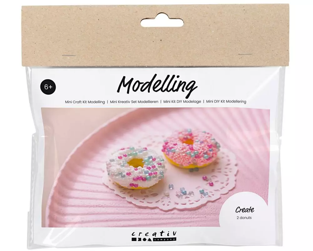 Creativ Company Modellier-Set Donuts Weiss/Rosa