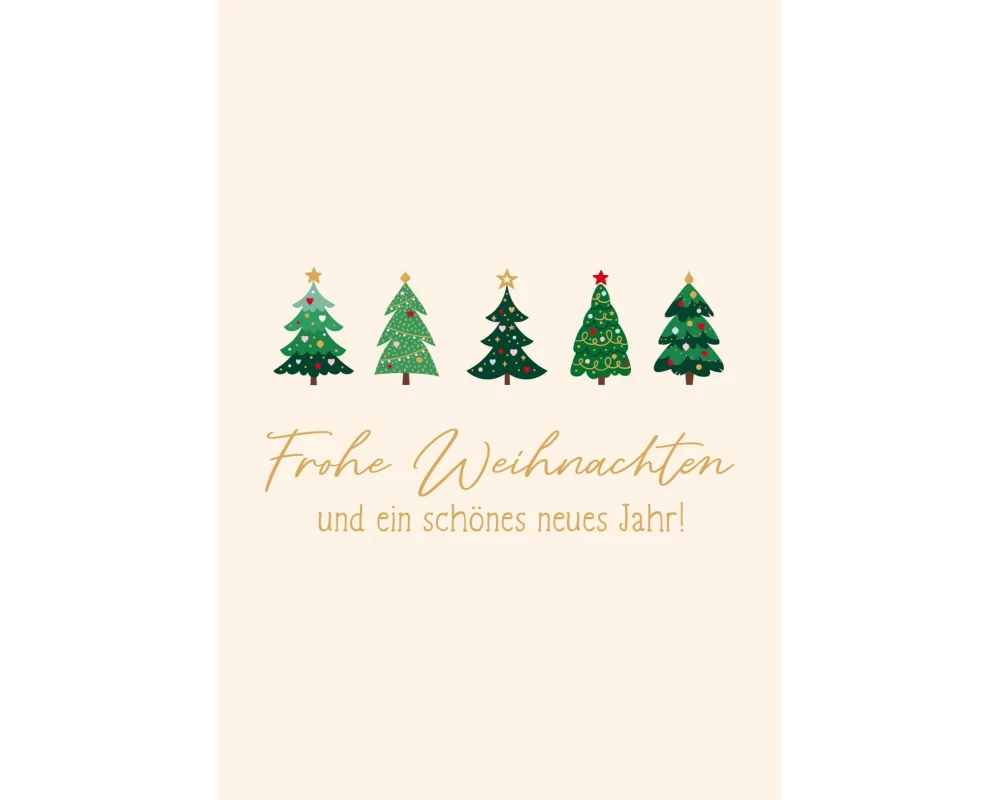 ABC Weihnachtskarten-Set A6, 6 Stück