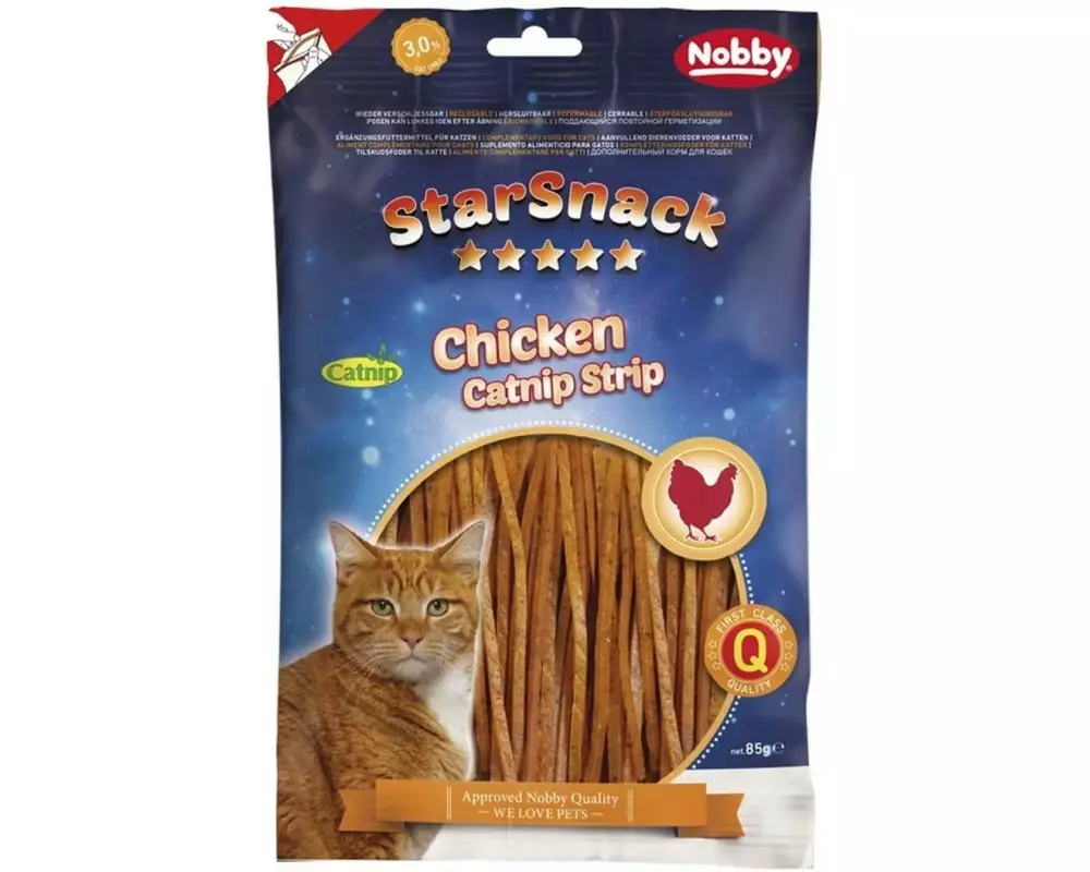Nobby Katzen-Snack StarSnack Chicken Catnip Strip, 85 g