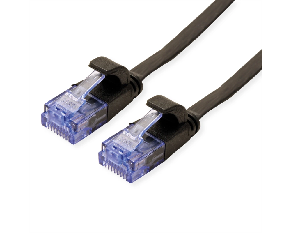 VALUE Patchkabel Cat.6A (Class EA) UTP, extra-flach, schwarz, 5 m