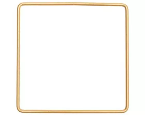 Rico Design Metallquadrat 10 cm Gold 1 Stück