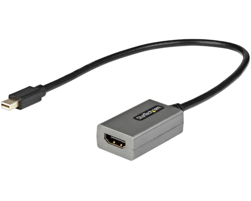 StarTech.com Mini DisplayPort to HDMI Adapter, mDP to HDMI Adapter Dongle, 1080p, Mini DP 1.2 to HDMI Video Converter, 12" Long Cable