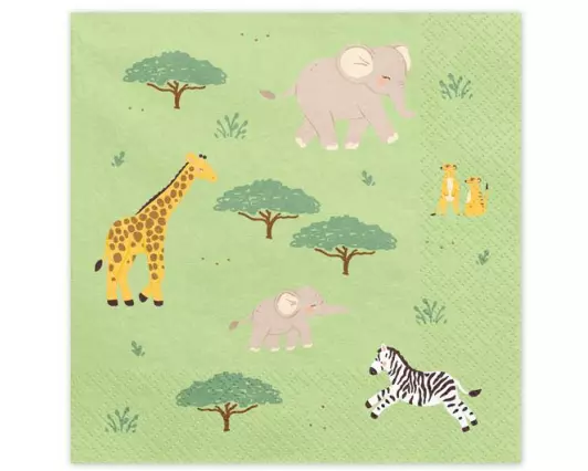 Partydeco Safari 33 x 33 cm, 12 Stk.