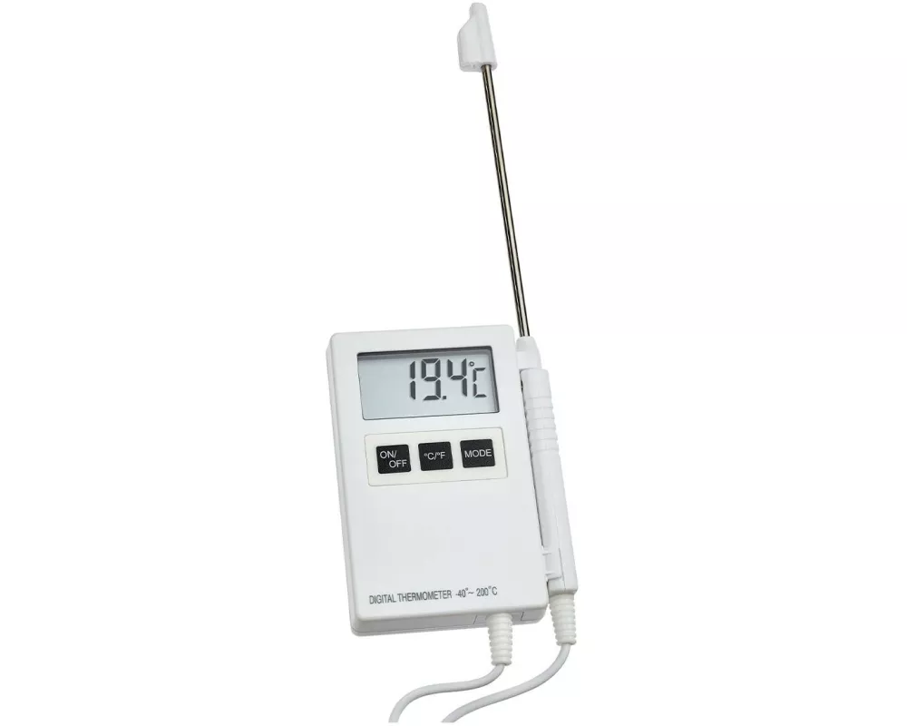 TFA Dostmann Thermometer P200 Digital Profi, Weiss