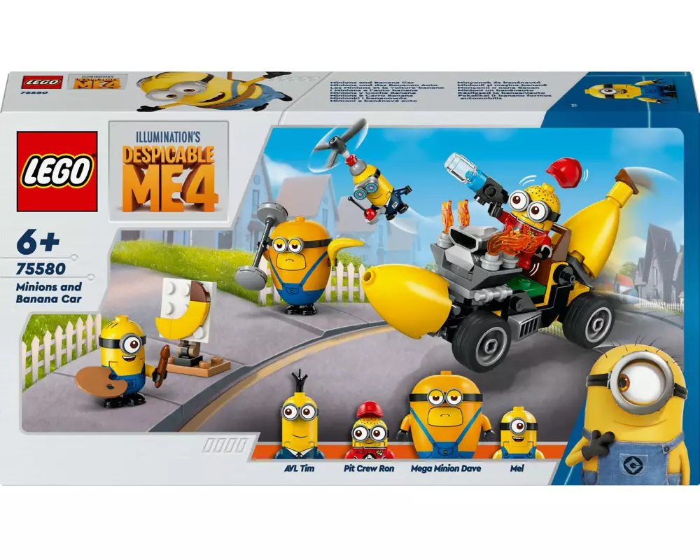 LEGO® Despicable Me 4 Minions und das Bananen-Auto 75580