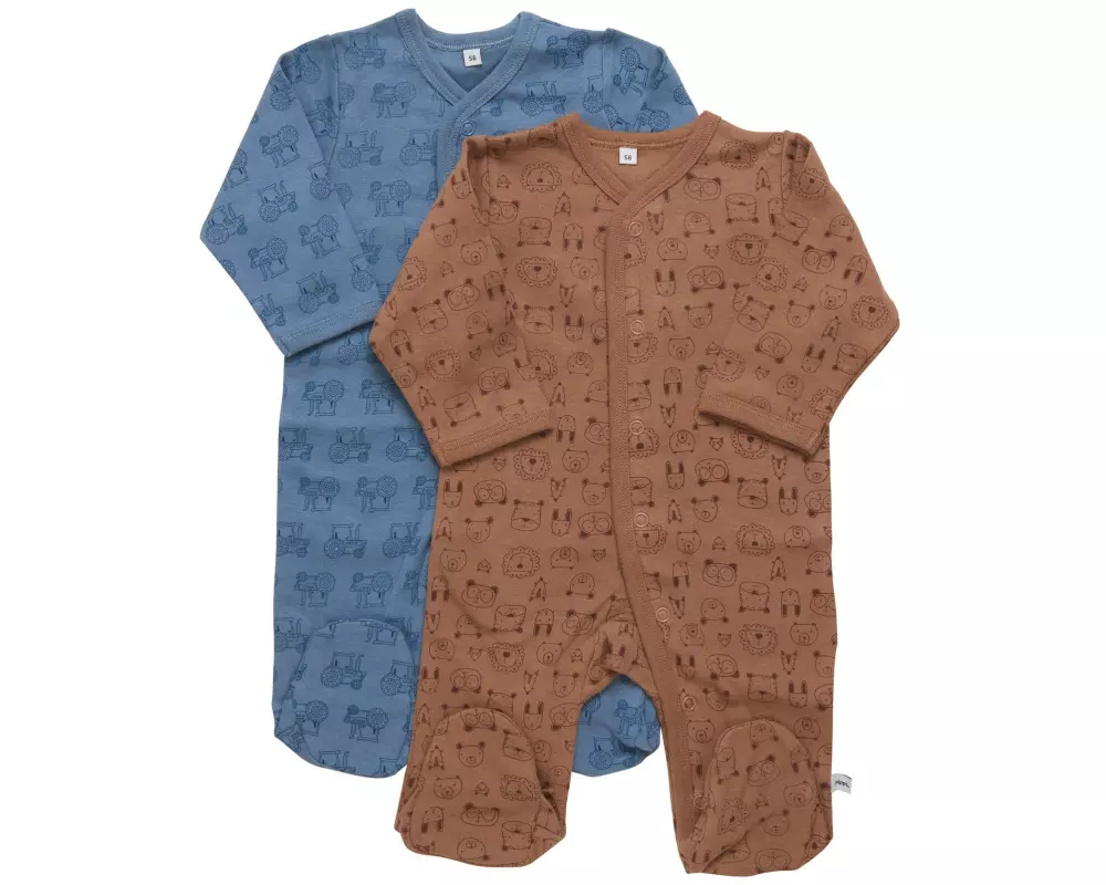 pippi Strampler 2er-Set Blue Mirage Gr. 92