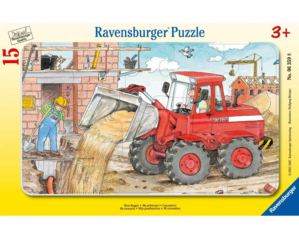 Kinderpuzzle 15 Teile - Mein Bagger