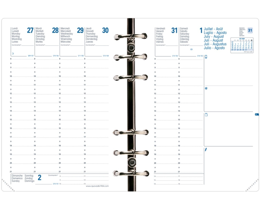 QUO-VADIS Compactimer ML 25/26 122007Q Inhalt 1W/2S 17Mt 11.5x16cm