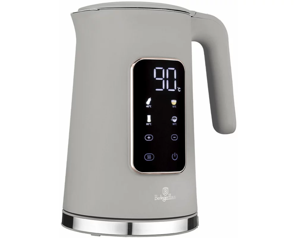 Berlinger Haus Wasserkocher 1.7L mit Digitalanzeige matt taupe Taupe Collection