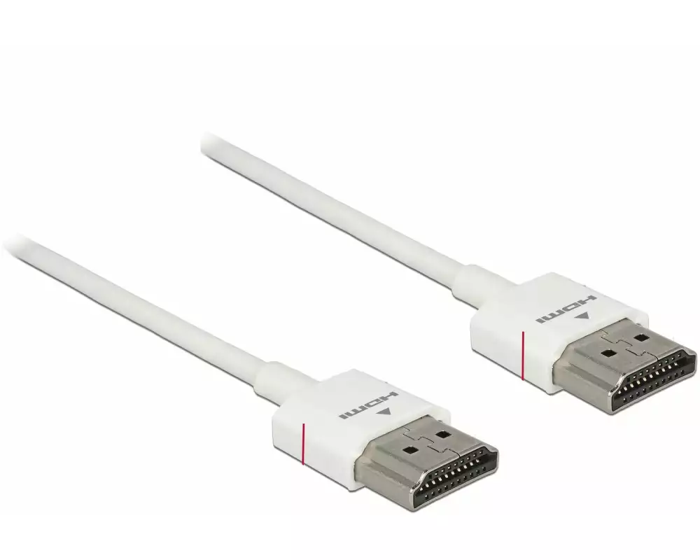 Delock Kabel 4K 60Hz HDMI - HDMI, 0.25 m, Weiss