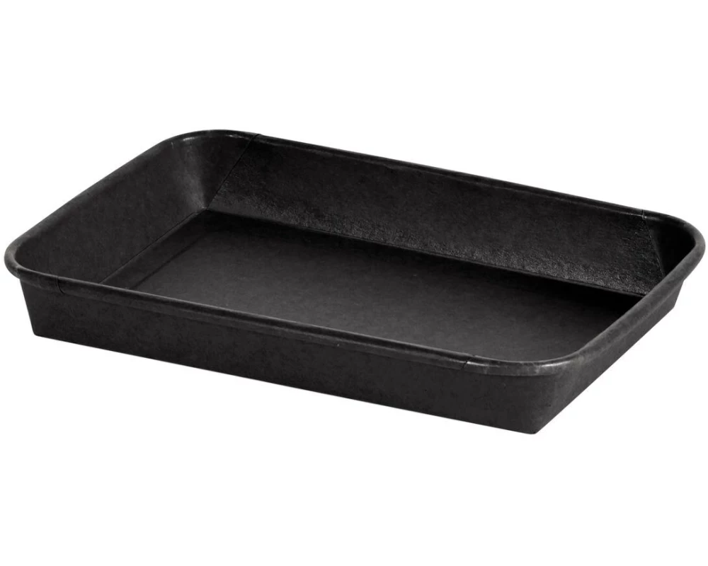 Duni Behälter Tray Contrast Small 400 ml, Schwarz, 50 Stück