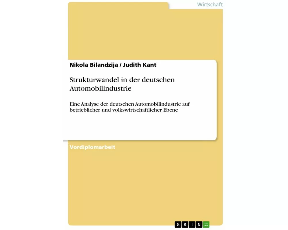 Strukturwandel in der deutschen Automobilindustrie