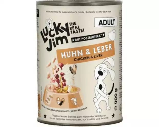 Lucky Jim Nassfutter Adult Huhn und Leber 400g