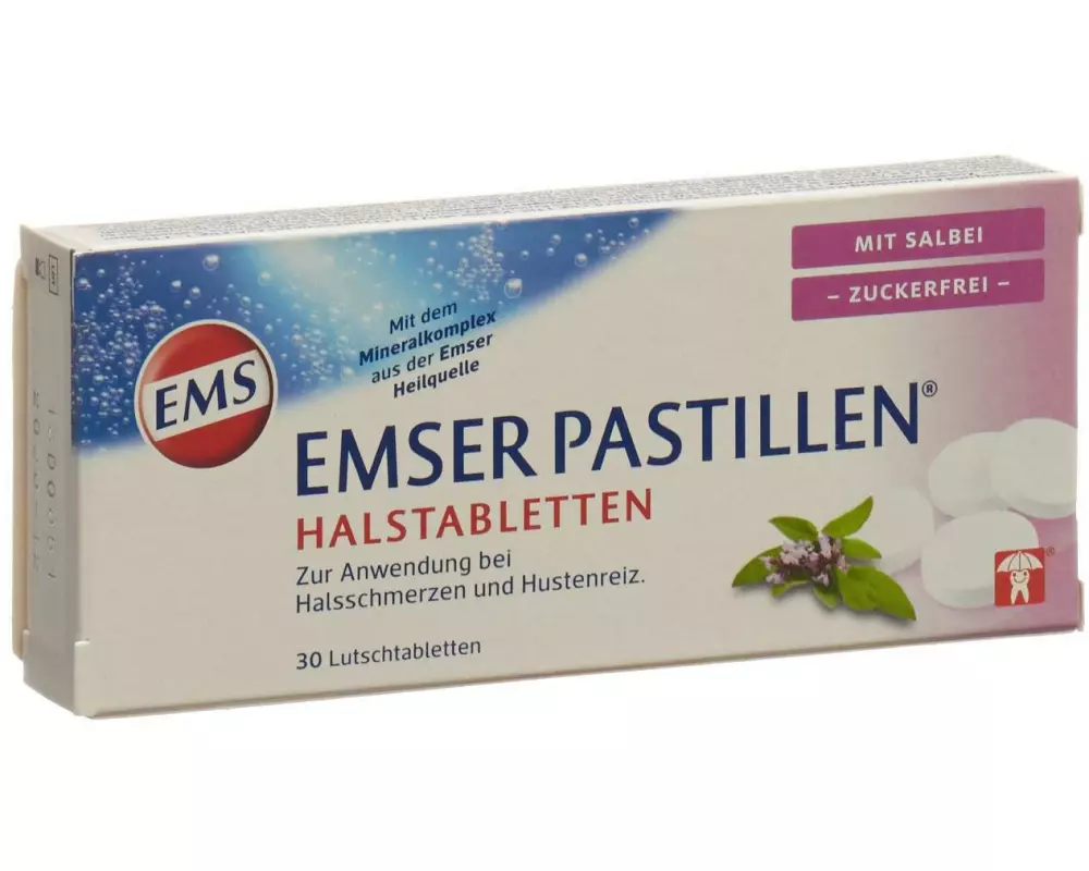 Emser Pastillen Salbei zuckerfrei 30 Lutschtabletten