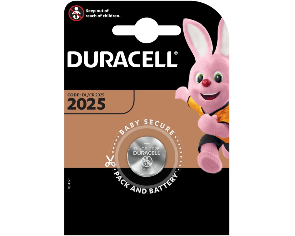 DURACELL Knopfbatterie Specialty DL2025 CR2025, 3V