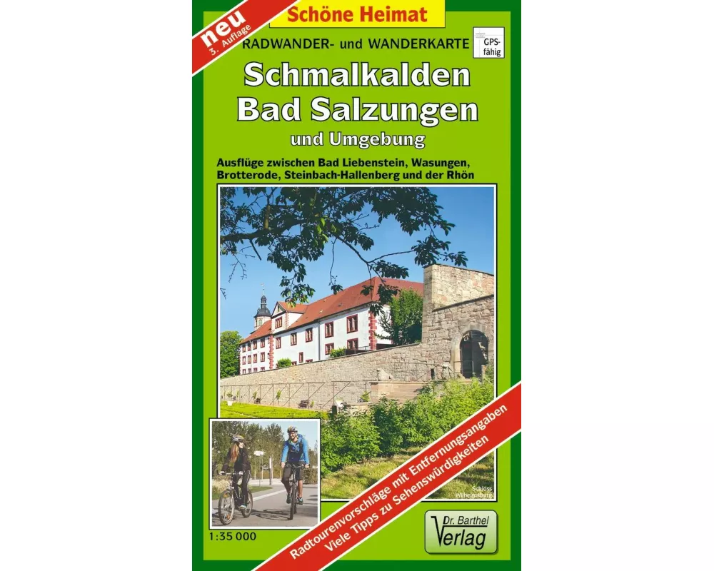 Schmalkalden, Bad Salzungen und Umgebung 1 : 35 000 Radwander- und Wanderkarte