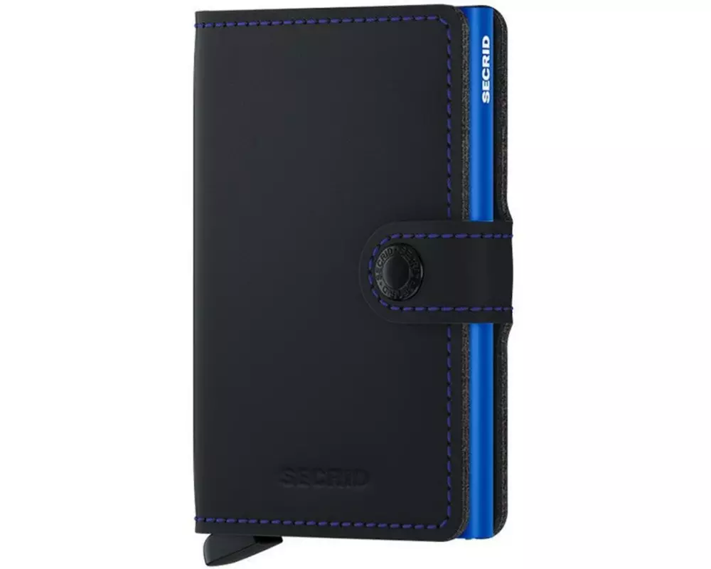 SECRID Portemonnaie Miniwallet Matte Black Blue