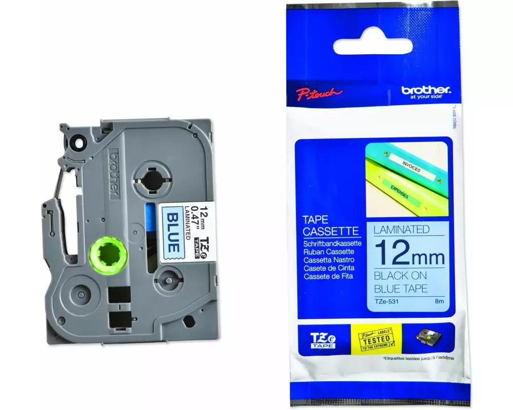 Brother Beschriftungsband TZE-531 Schwarz auf Blau