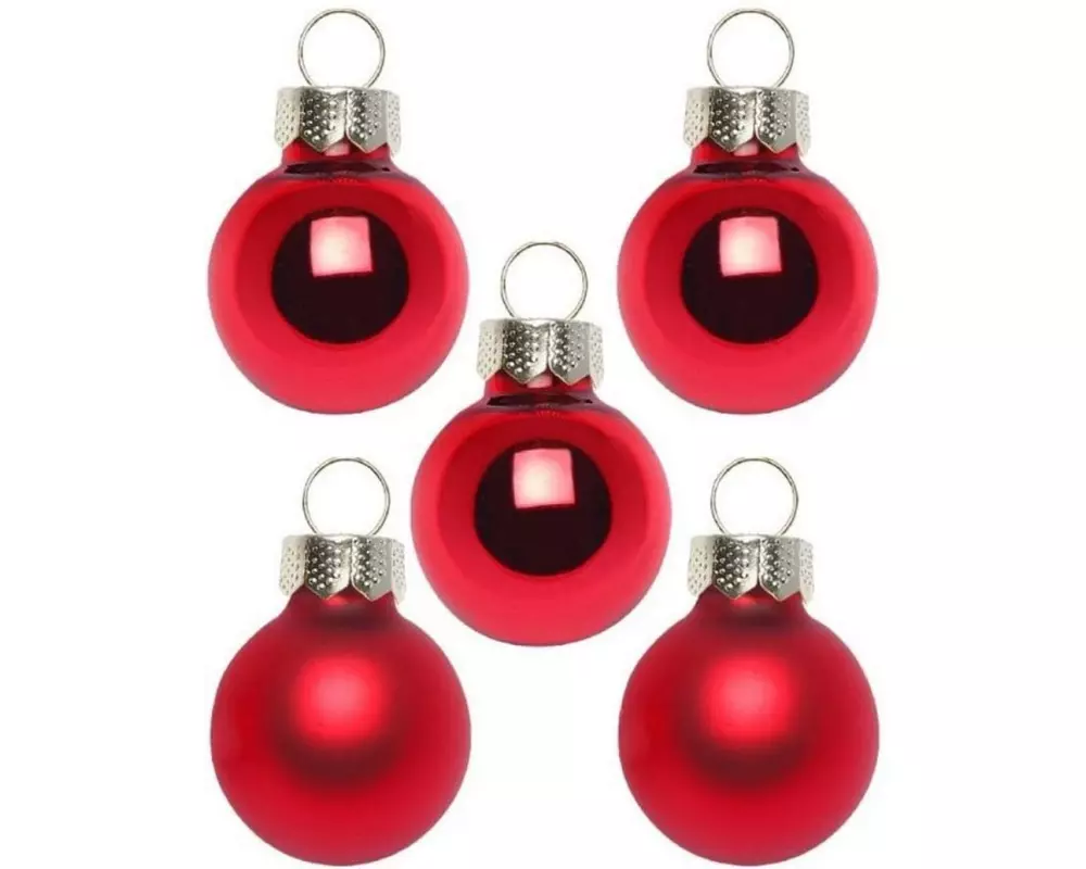 Holly & Jolly Weihnachtskugel Merry Red Ø 2 cm, 25 Stück
