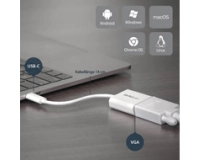 StarTech.com USB-C to VGA Adapter â€" White â€" Thunderbolt 3 Compatible â€" USB C Adapter â€" USB Type C to VGA Dongle Converter