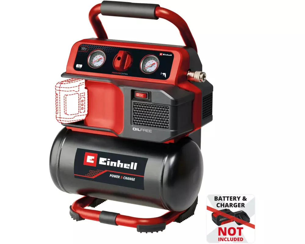 Einhell Akku-Kompressor TE-AC 18/75 Li Set EX CH