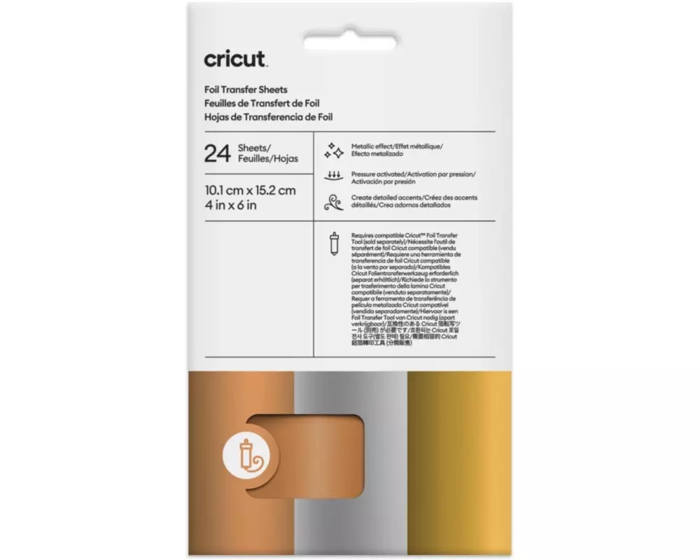 Cricut Transferfolie 10.1 x 15.2 cm, Metallic, 24 Blatt