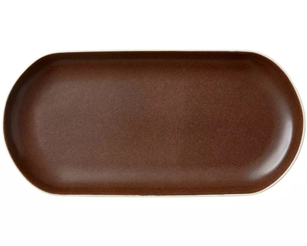 Studio Round Servierplatte North 2 Stück, Braun matt