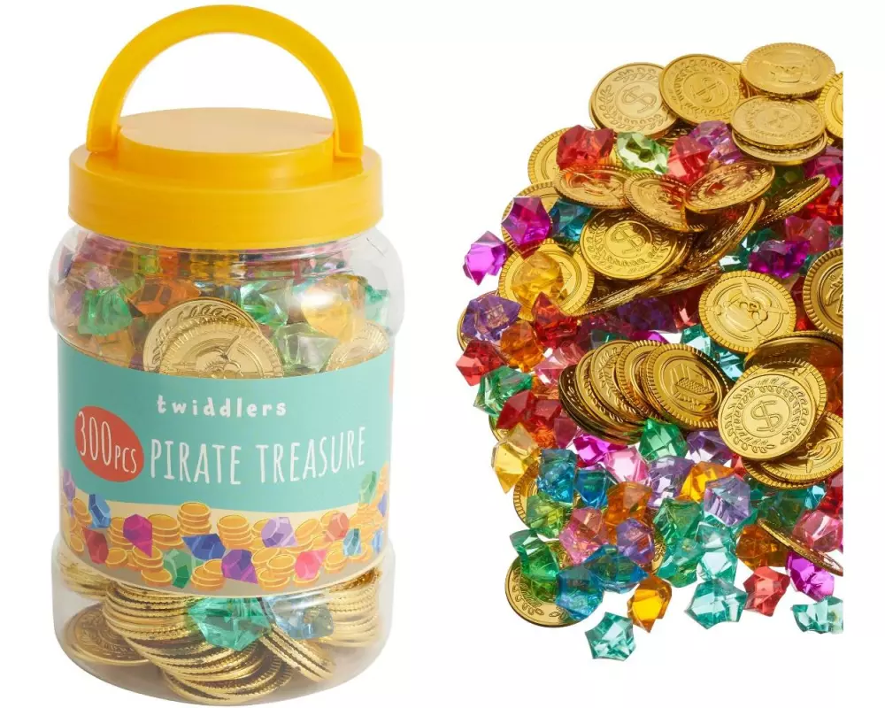 Twiddlers Piratenschatz Set 300-Teilig Kunststoff Mehrfarbig