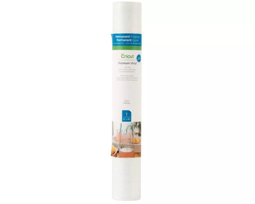 Cricut Vinylfolie Frosted Glitter 30.5 x 122 cm, Weiss