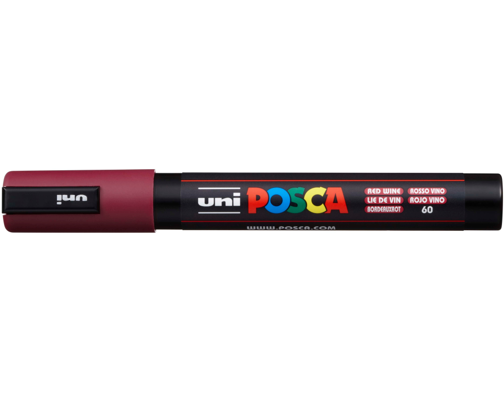 UNI-BALL Posca Marker 1,8-2,5mm PC5M RED WIN bordeaux, Rundspitze