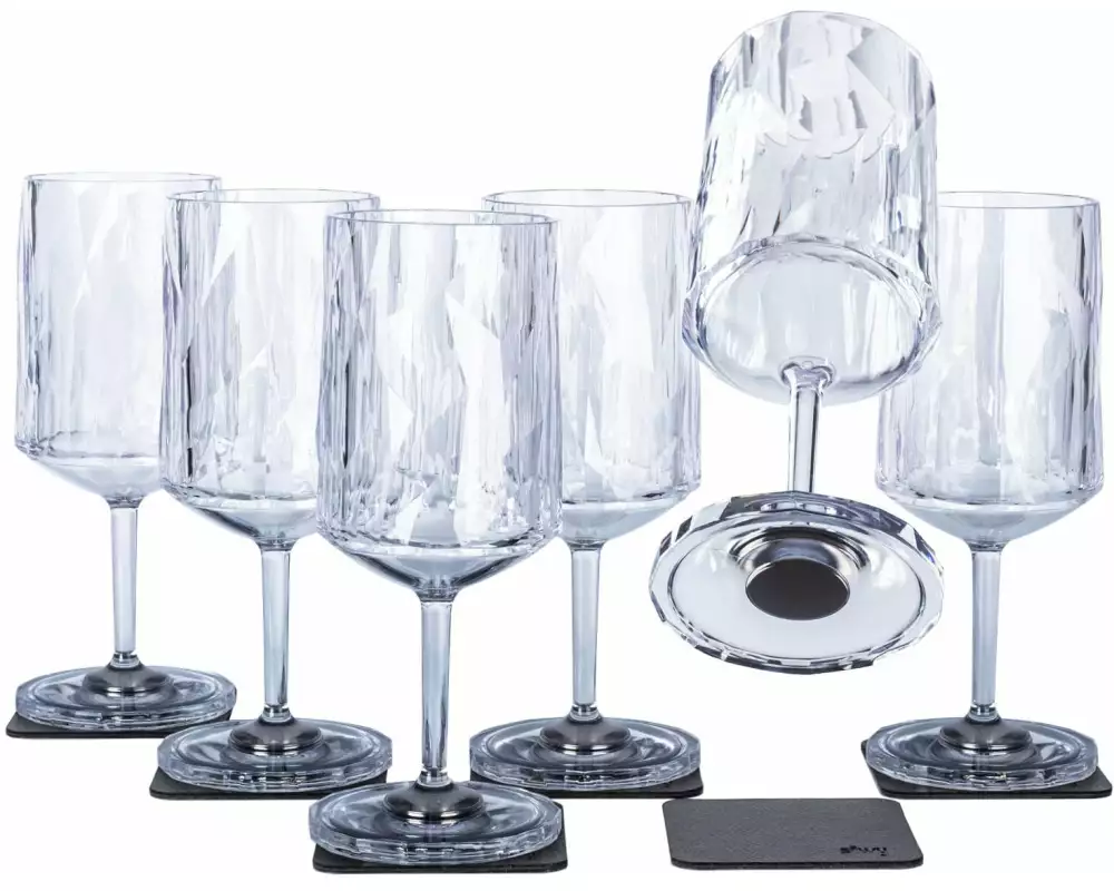 Silwy Magnet-Kunststoffgläser, 6er-Set, 3 dl