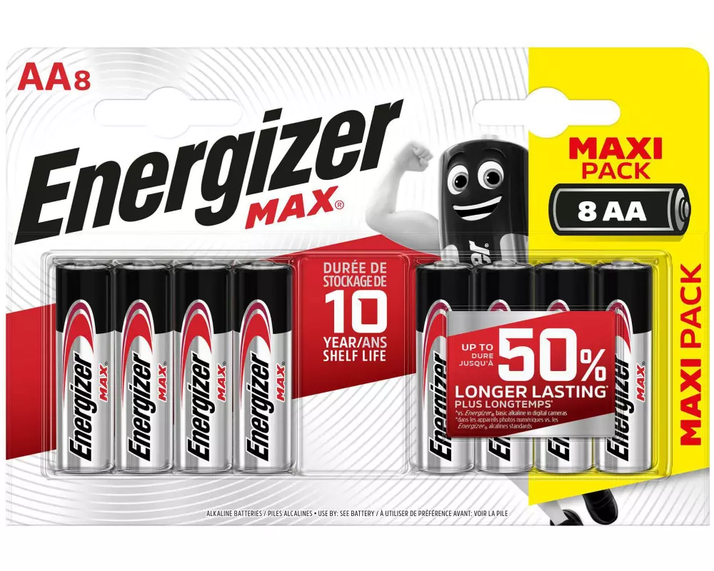 Energizer Batterie MAX AA , 8 Stück