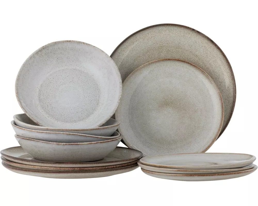 Bloomingville Speise-Service Sandrine 12-teilig, Nature