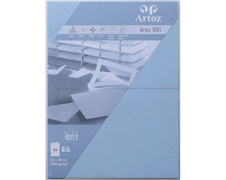 ARTOZ Karten 1001 E6 107372264 220g, pastellblau 5 Blatt