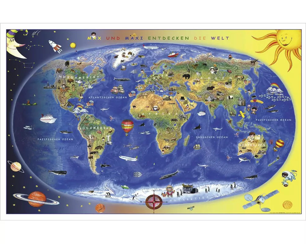 Kinderweltkarte Lernposter