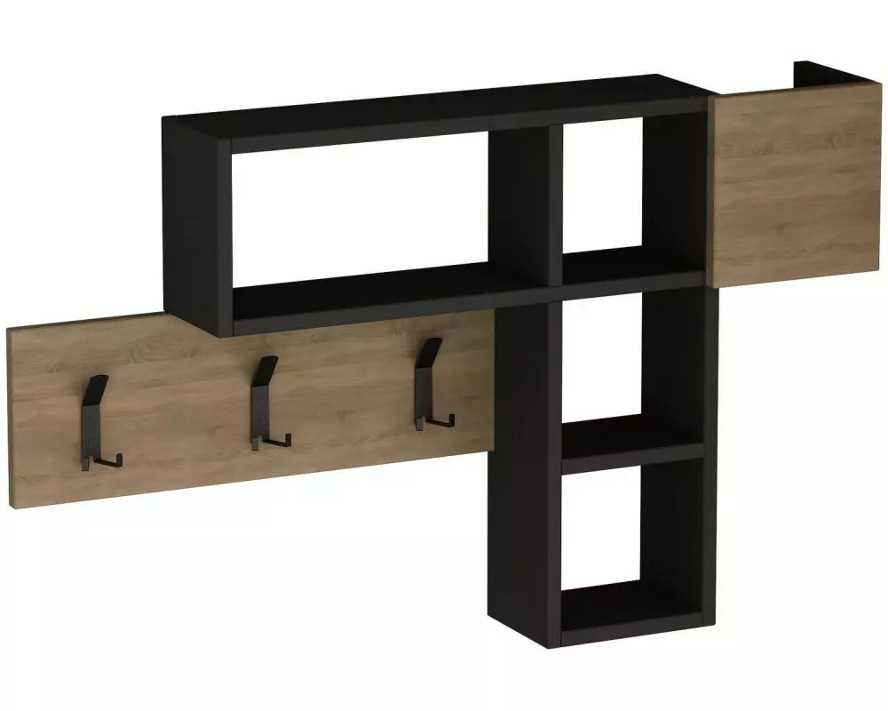 Woody Fashion Wandgarderobe Game – Sonoma Oak 99.5 cm x 61 cm