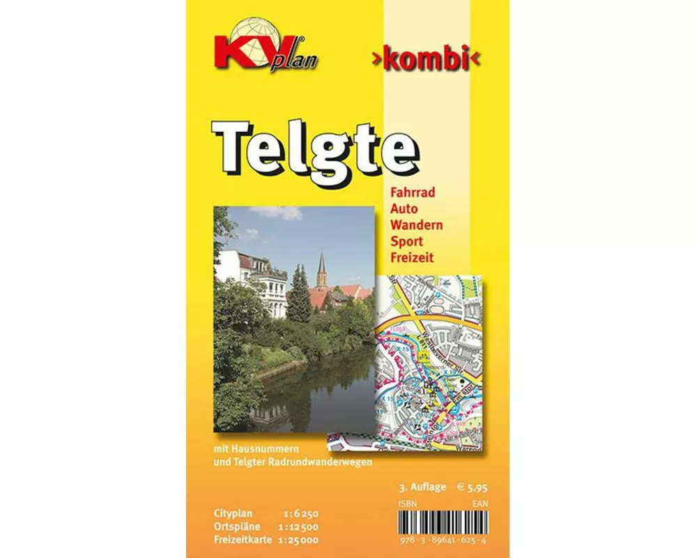 Telgte, KVplan, Radkarte/Freizeitkarte/Stadtplan, 1:25.000 / 1:12.500 / 1:6.250