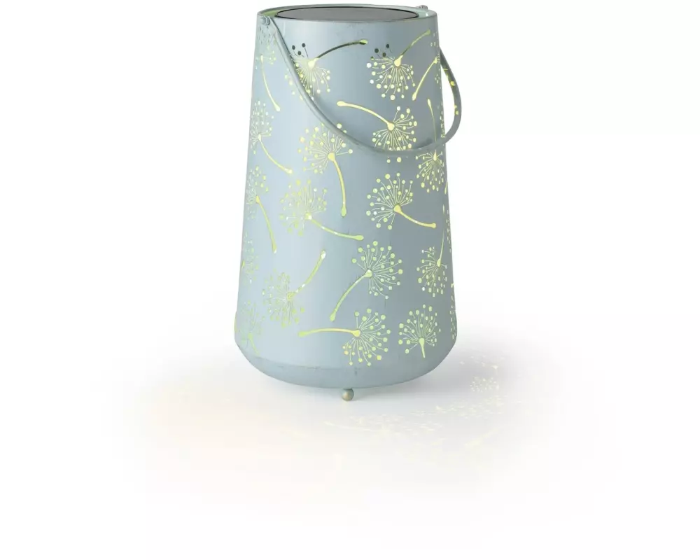 STT Laterne Solar Antic Dandelion, Ø 20 x 32.5 cm, Hellblau