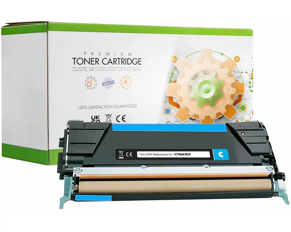 STATIC Toner cartridge compatible with Lexmark C746A1CG cyan remanufactured 7.000 pages